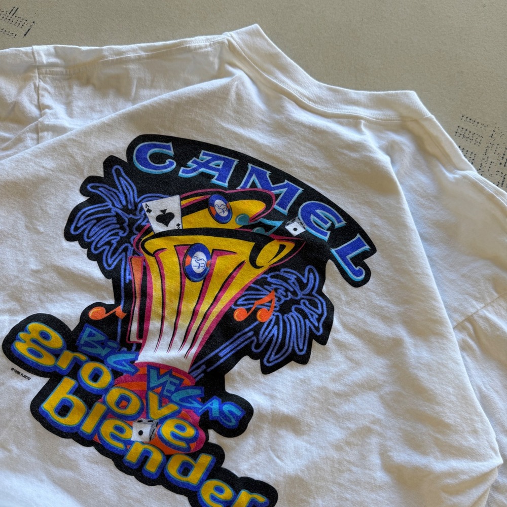 Vintage 90s Camel T-shirt Las Vegas Groove‎ Blender